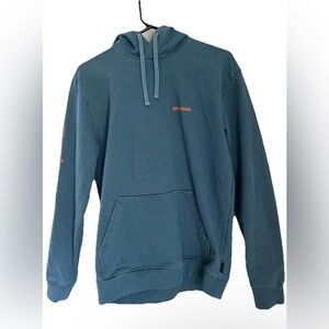Patagonia Men’s Text Logo Uprisal Hoody Size M Teal Classic Pullover Outdoor